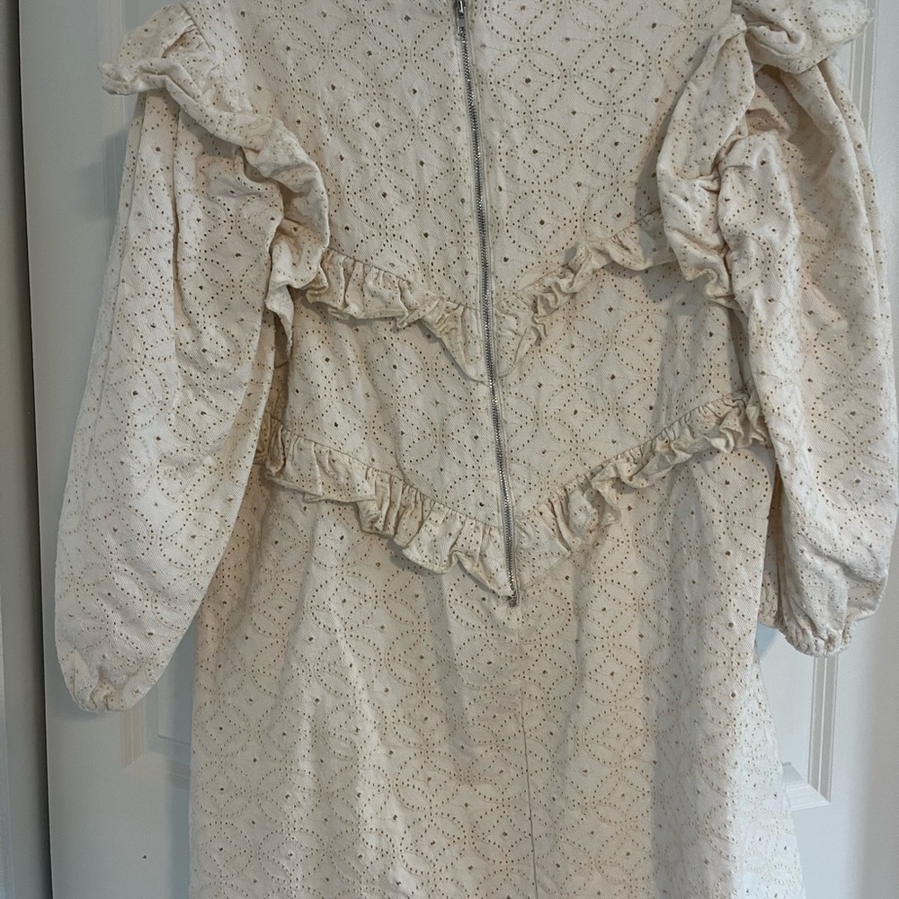 En Saison Ivory Ruffle Mini Dress - Picture 3 of 4
